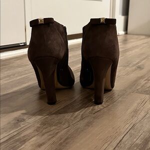 Kate Spade Dark Brown Suede Heeled Boots